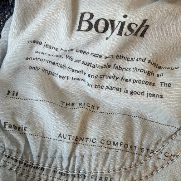 Boyish The Ricky High Rise Exposed Button Front Flare Leg Jeans Size 27 - Picture 10 of 14